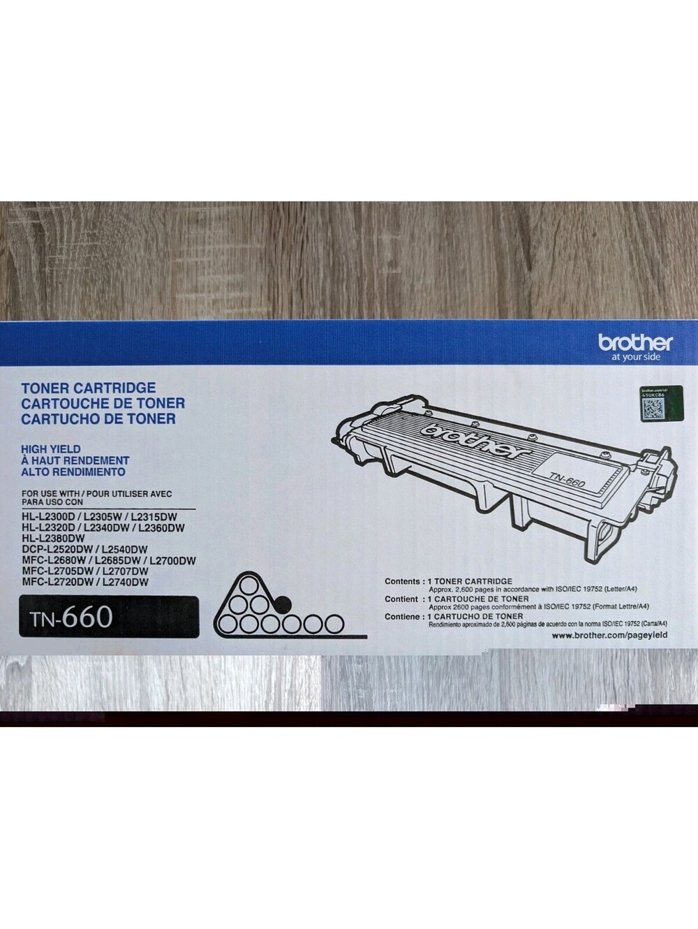 NEW Brother Genuine TN-660 High Yield Black Laser Toner